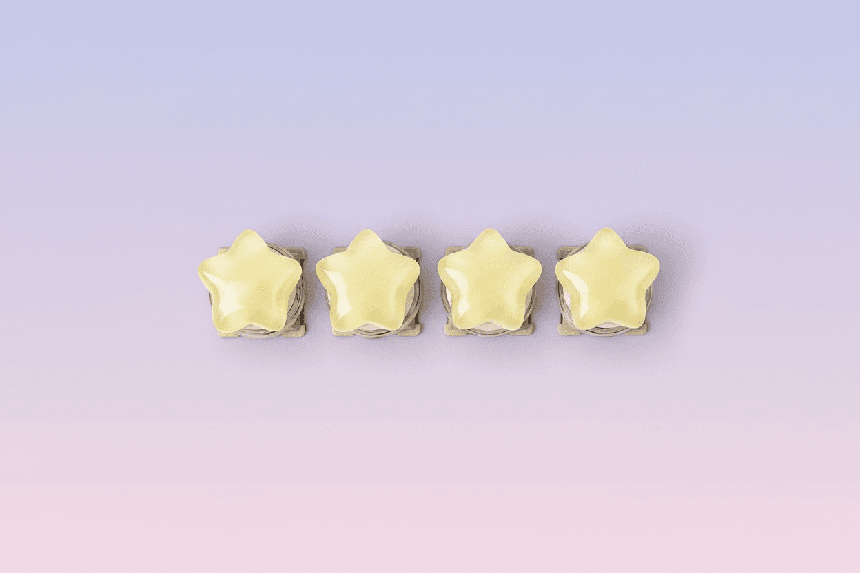 Starry Glow Artisan Keycaps Set — alternate view