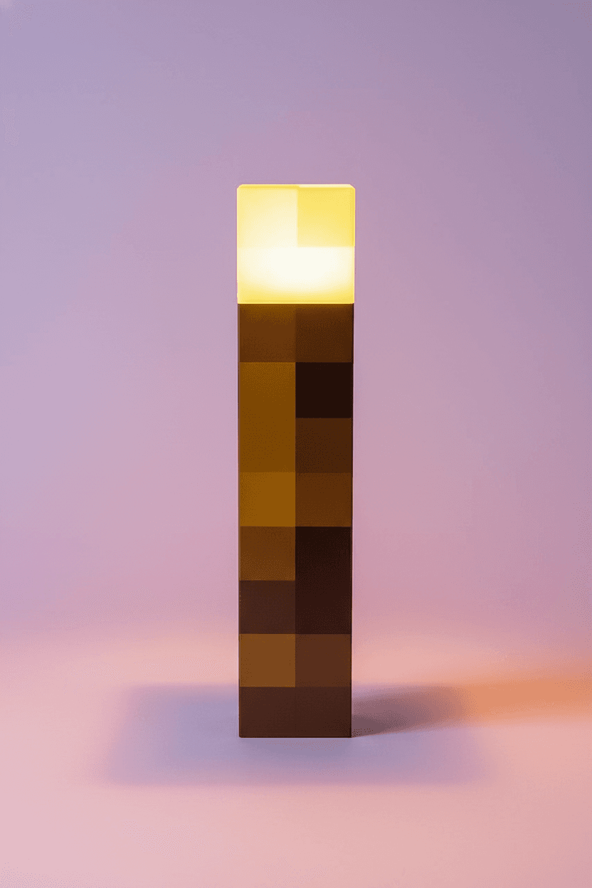 Pixel Blocks Torch LED Lamp – image 1