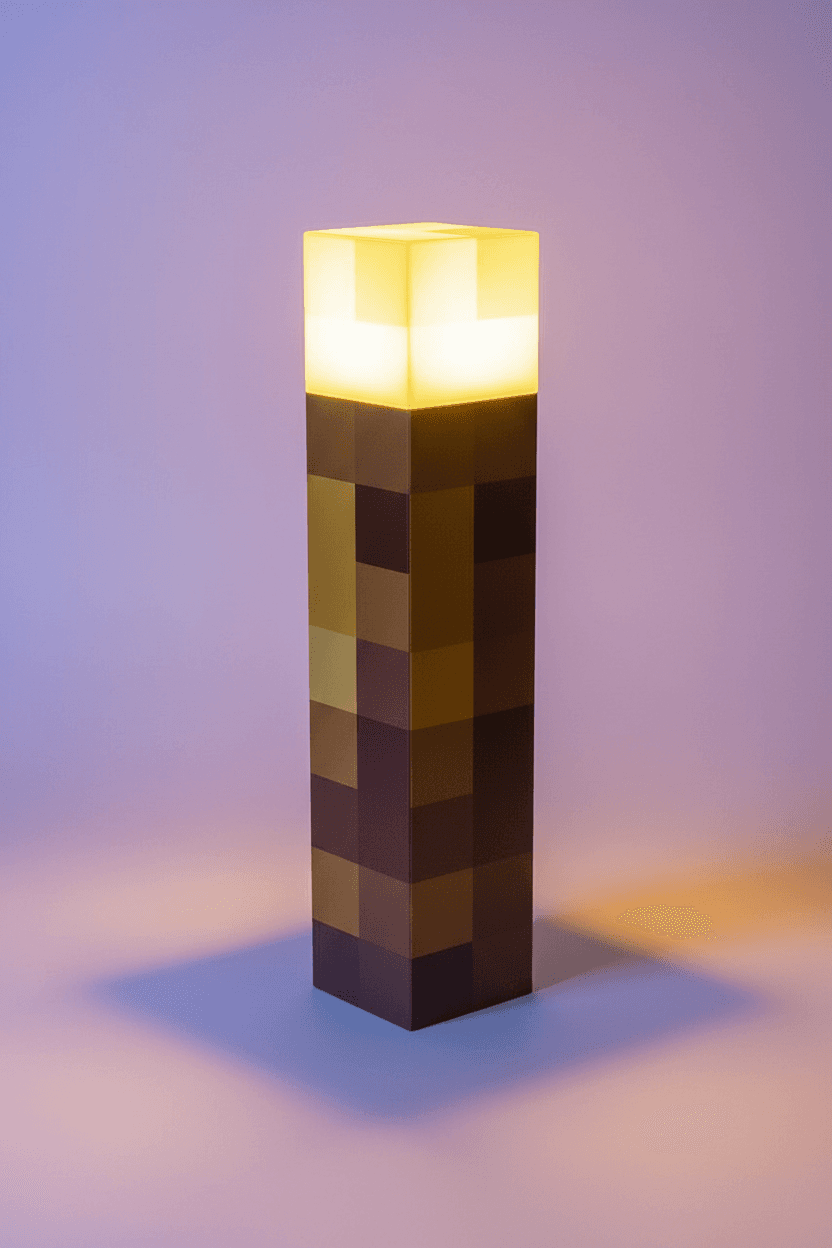 Minecraft Blocky Torch LED Lamp — alternate view