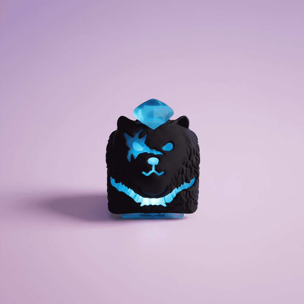 Mystic Glow Bear Artisan Keycap
