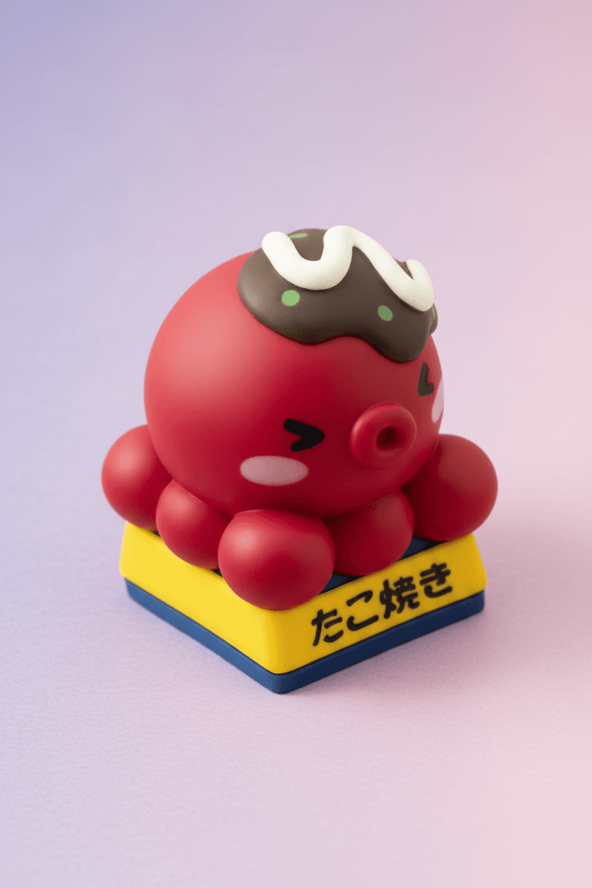 Takoyaki Octopus Artisan Keycap — alternate view