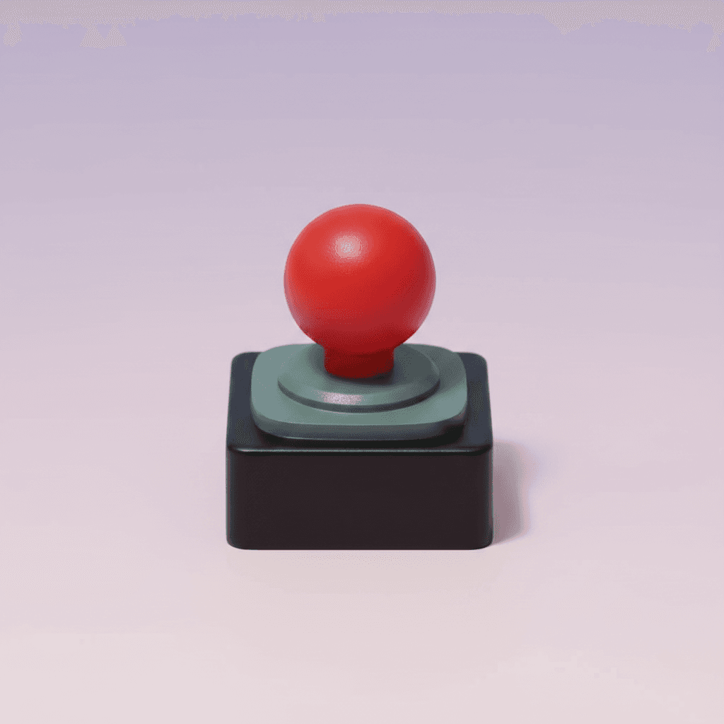 Arcade Red Ball Top Joystick Keycap – image 1