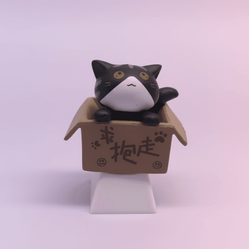 Kitten In A Box Artisan Keycap – image 1