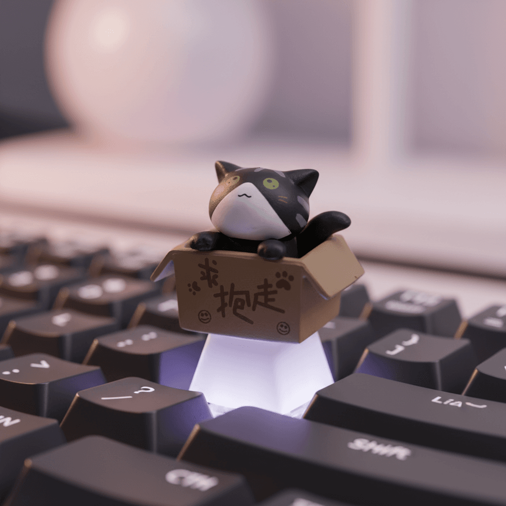 Kitten In A Box Artisan Keycap — view 5