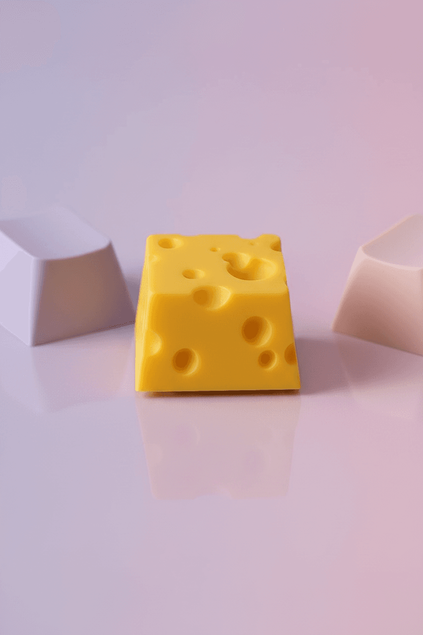 Sweet Swiss Cheese Artisan Keycap